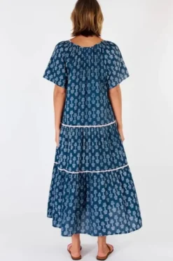 Ibisa Calgary Midi Dress In Navy