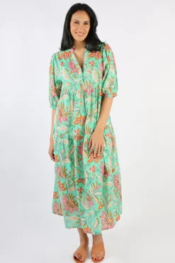 Ibisa San Jose Midi Dress In Spearmint