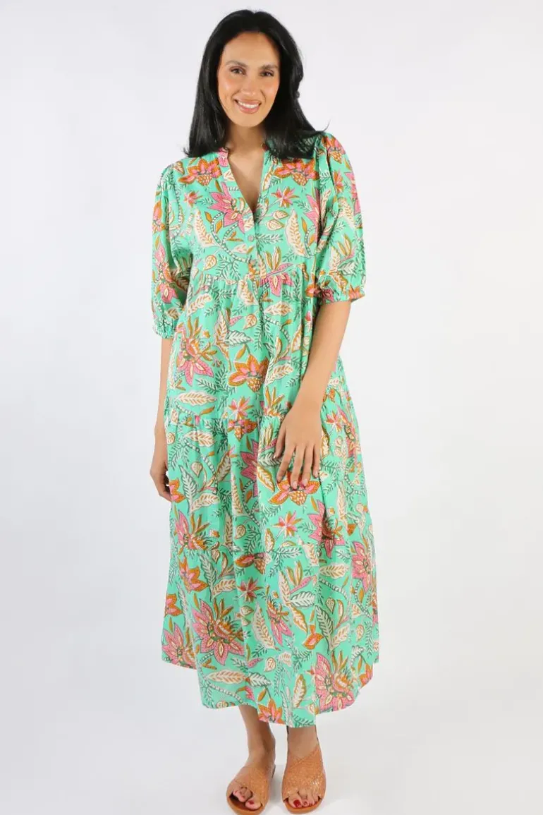 Ibisa San Jose Midi Dress In Spearmint