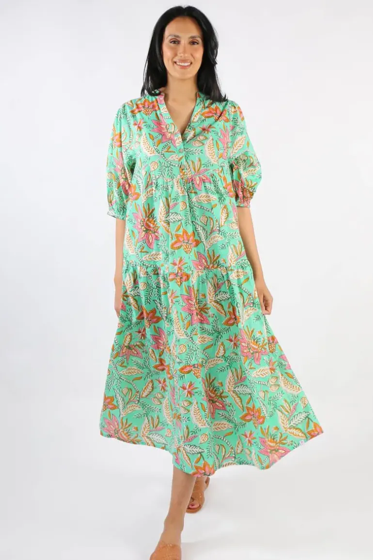 Ibisa San Jose Midi Dress In Spearmint