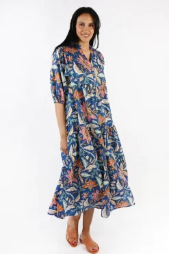 Ibisa San Jose Midi Dress In Ocean