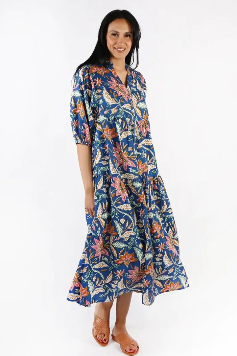 Ibisa San Jose Midi Dress In Ocean