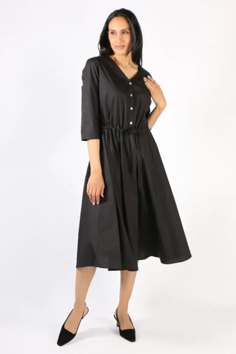 Illium Circle Dress In Black