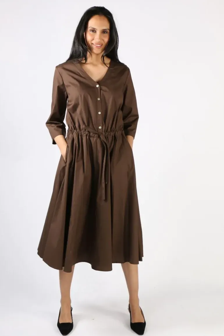 Illium Circle Dress In Taupe