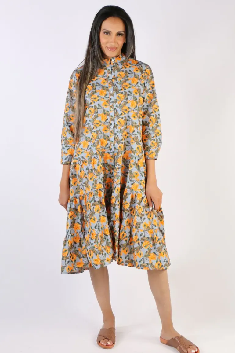 Illium Dragonfly Tiered Dress In Print