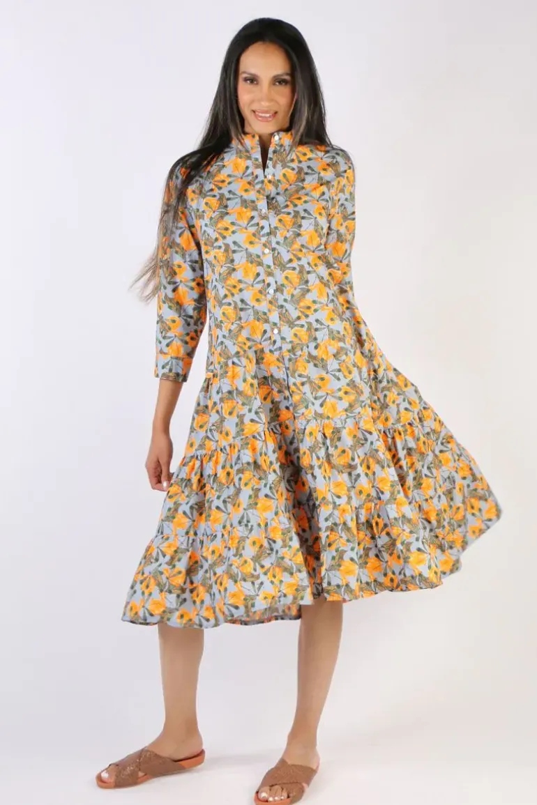 Illium Dragonfly Tiered Dress In Print