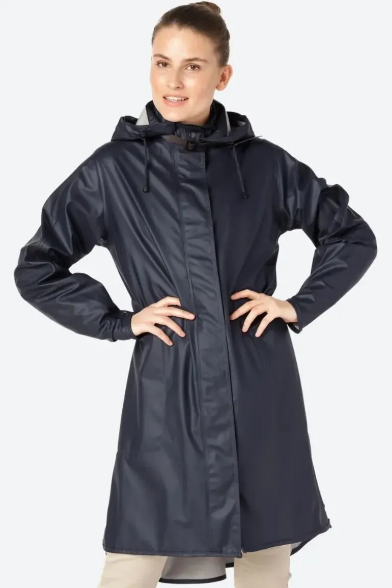 Ilse Jacobsen A Line Raincoat In Indigo