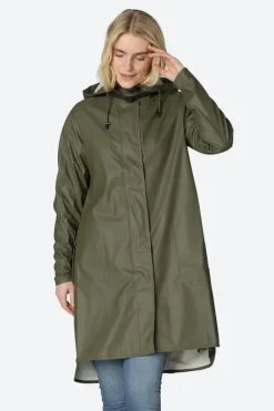 Ilse Jacobsen A Line Raincoat In Army