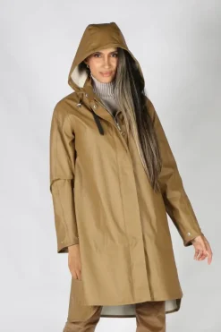 Ilse Jacobsen A Line Raincoat In Otter