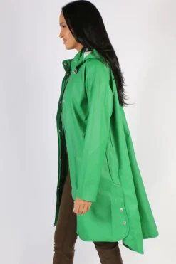 Ilse Jacobsen A Line Raincoat In Green