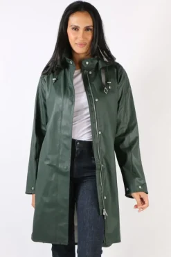 Ilse Jacobsen A Line Raincoat In Beetle