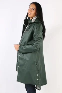 Ilse Jacobsen A Line Raincoat In Beetle