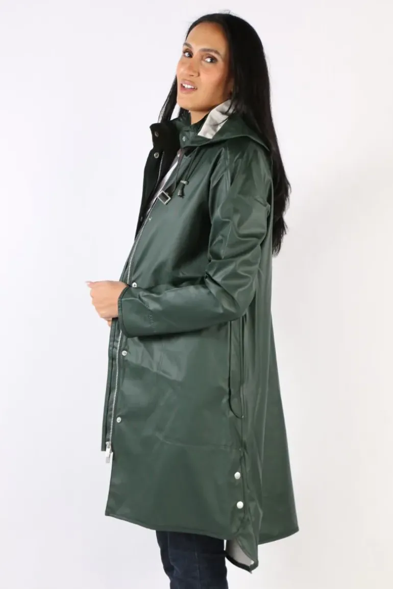 Ilse Jacobsen A Line Raincoat In Beetle