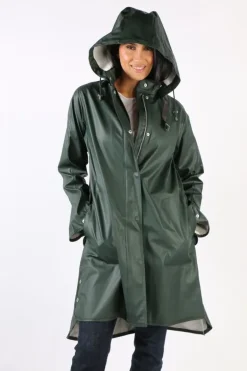 Ilse Jacobsen A Line Raincoat In Beetle