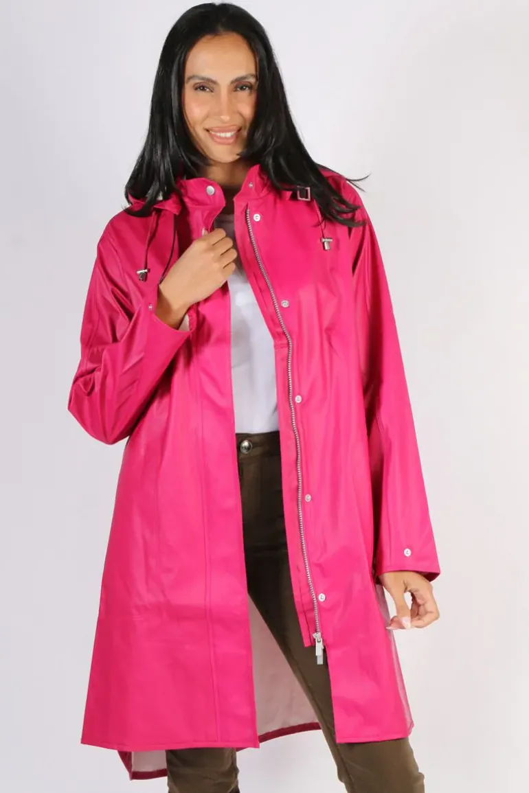 Ilse Jacobsen A Line Raincoat In Sangria