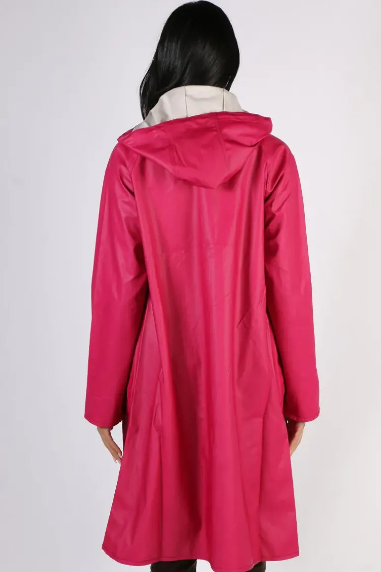 Ilse Jacobsen A Line Raincoat In Sangria