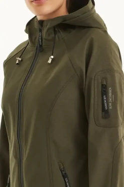 Ilse Jacobsen Classic Fleece Lined Raincoat In Army