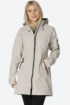 Ilse Jacobsen Classic Fleece Lined Raincoat In Grey