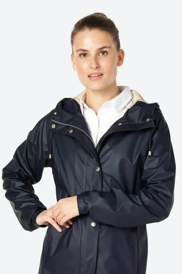Ilse Jacobsen Classic Raincoat In Indigo