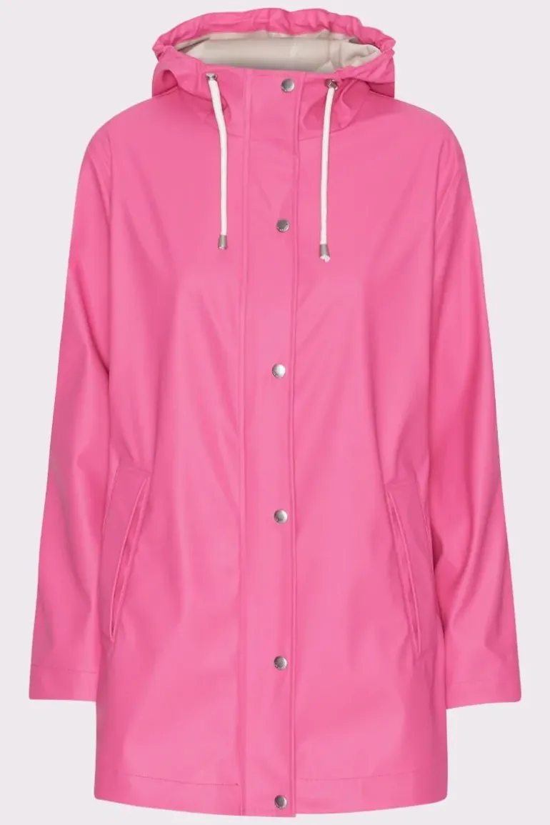 Ilse Jacobsen Classic Rain Jacket In Magenta