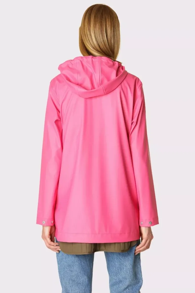 Ilse Jacobsen Classic Rain Jacket In Magenta