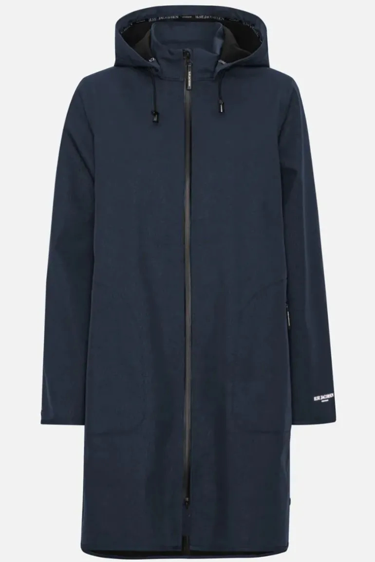 Ilse Jacobsen Fleece Lined Raincoat In Indigo