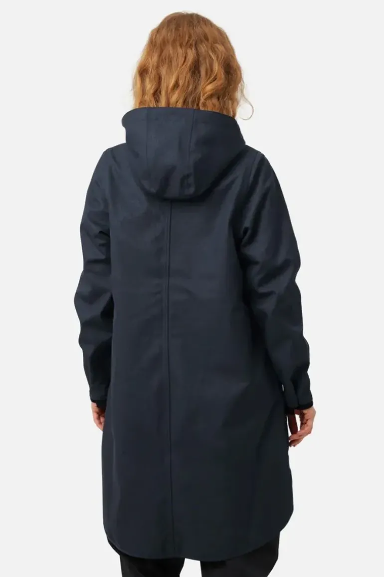 Ilse Jacobsen Fleece Lined Raincoat In Indigo