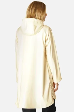 Ilse Jacobsen Long Classic Raincoat In Gloss Sand
