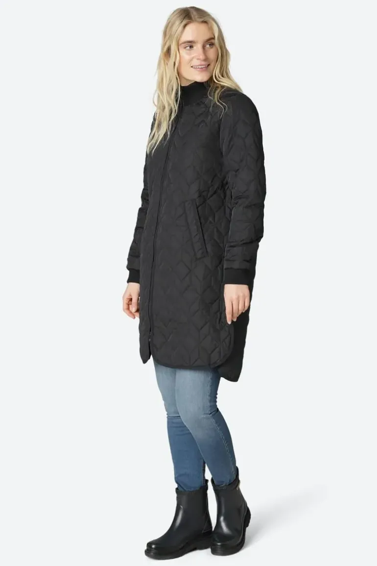 Ilse Jacobsen Quilt Padded Coat In Black