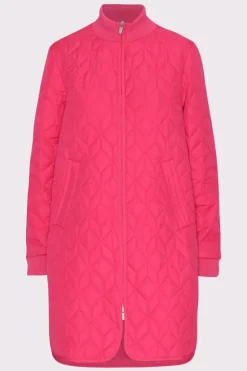 Ilse Jacobsen Quilt Padded Coat In Magenta