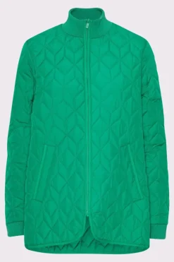Ilse Jacobsen Quilt Padded Jacket In Sea Plant