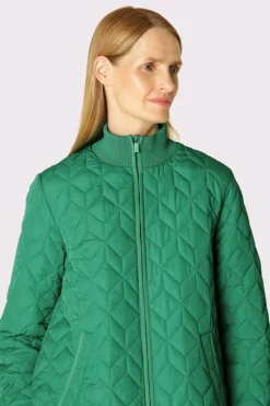 Ilse Jacobsen Quilt Padded Jacket In Sea Plant