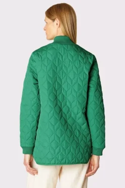 Ilse Jacobsen Quilt Padded Jacket In Sea Plant