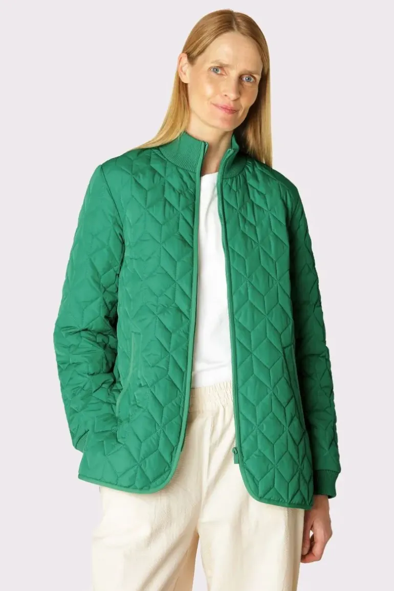 Ilse Jacobsen Quilt Padded Jacket In Sea Plant
