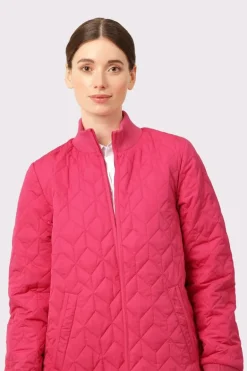 Ilse Jacobsen Quilt Padded Jacket In Magenta