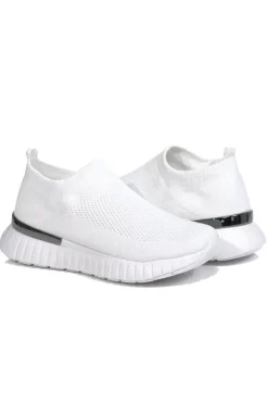 Ilse Jacobsen Tulip Knitted Sneaker In White