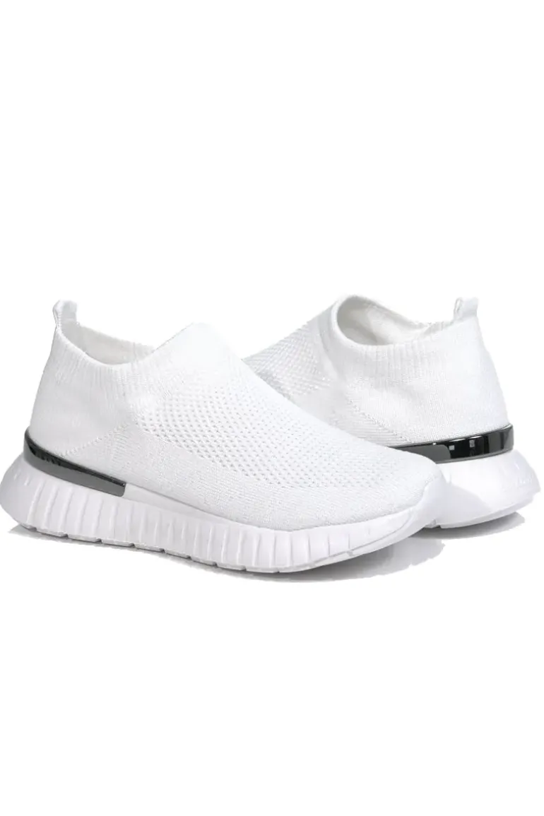 Ilse Jacobsen Tulip Knitted Sneaker In White