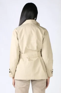 Indi & Cold Classic Gabardine Jacket In Beige
