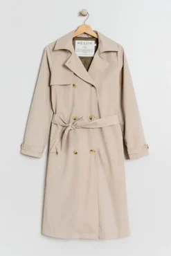 Indi & Cold Classic Trench Coat In Natural