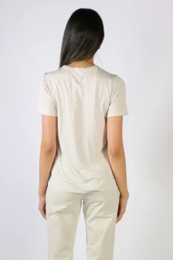 Indi & Cold Melange Linen Tee In Natural