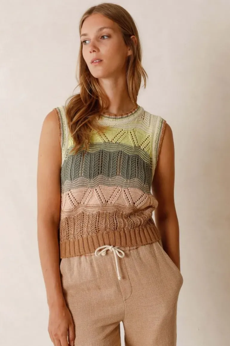 Indi & Cold Multi Crochet Vest