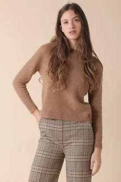 Indi & Cold Spongy Mohair Jumper In Tan