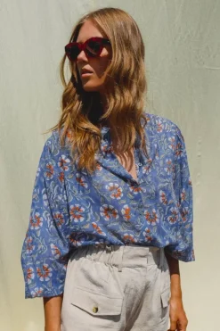 Indi & Cold Tessa Shirt In Blue