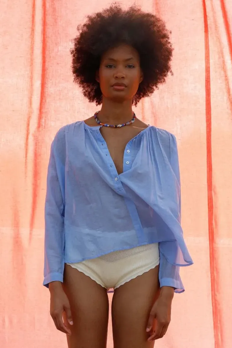 Indi & Cold Vera Shirt In Azure