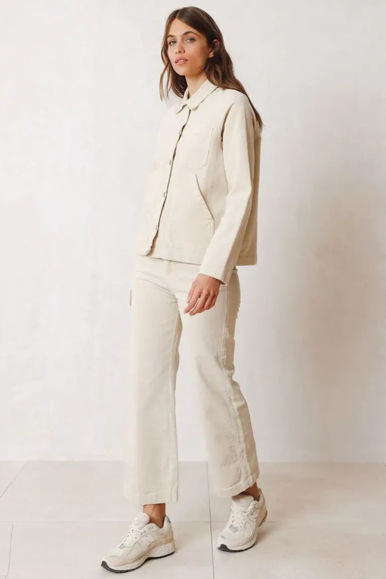 Indi And Cold Micro Corduroy Gina Pant In Cream