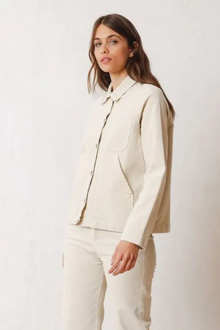 Indi And Cold Micro Corduroy Gina Pant In Cream