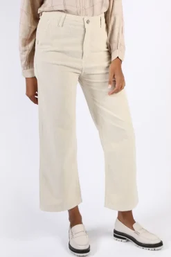 Indi And Cold Micro Corduroy Gina Pant In Cream