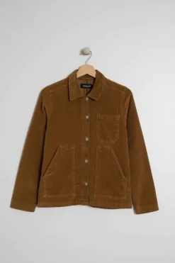 Indi And Cold Retro Micro Corduroy Jacket In Tan