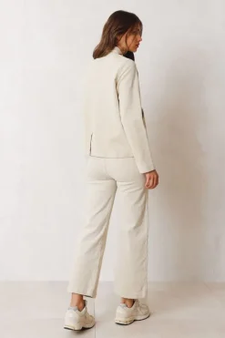 Indi And Cold Retro Micro Corduroy Jacket In Cream