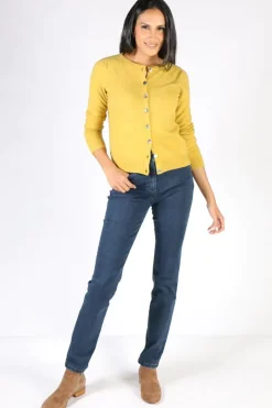 Kapeka Paua Cardigan In Gold